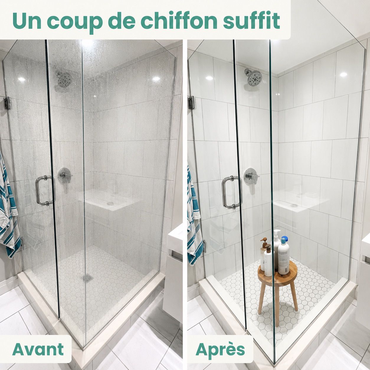 Chiffon AquaPure XL — Nettoyage sans traces, uniquement à l'eau