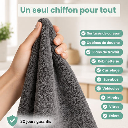 Chiffon AquaPure XL — Nettoyage sans traces, uniquement à l'eau