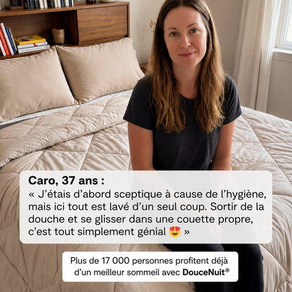 Couverture Douce Nuit® – La couette 2 en 1 à séchage rapide qui remplace les draps.