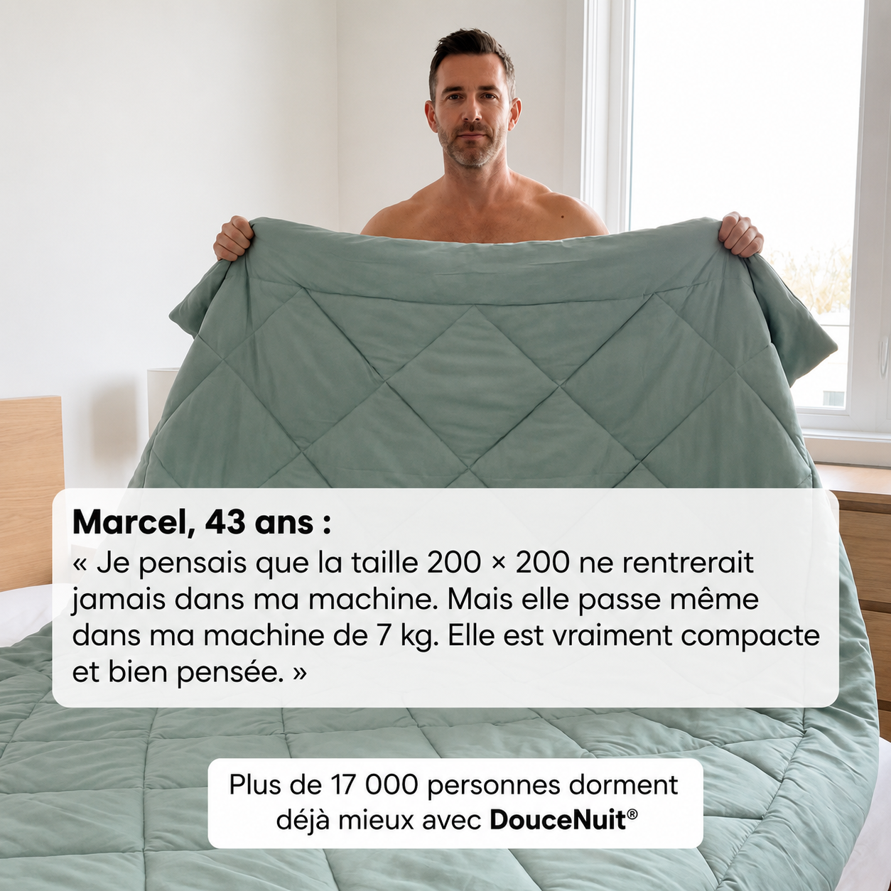 Couverture Douce Nuit® – La couette 2 en 1 à séchage rapide qui remplace les draps.